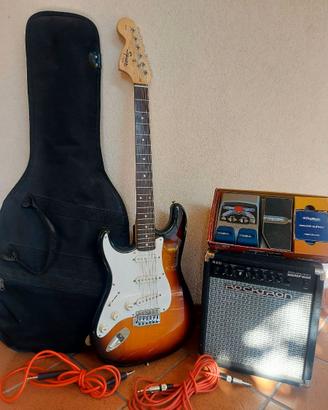 chitarra elettrica+amplificatore+processore