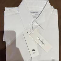 Camicia maniche corte Calvin Klein  bianca XS