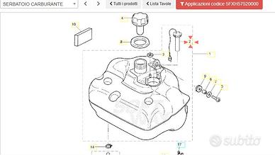 Sonda livello carburante Yamaha BW'S Next Generati