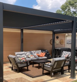 Pergola bioclimatica 8x4 metri LED RGB motorizzata
