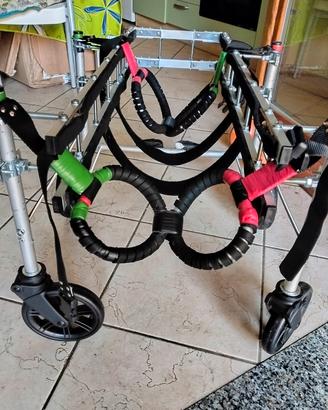 Carrellino per cani disabili/tetraplegici 4 ruote