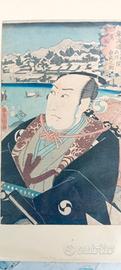 stampa antica originale di Hokusai giapponesi 