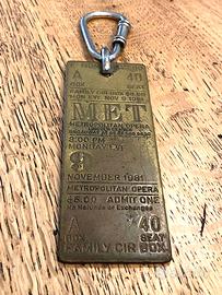 PORTACHIAVI MEMORABILIA MET Opera NEW YORK 1981