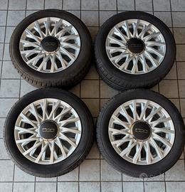 4 cerchi in lega R15 Fiat 500 Restyling+pneumatici