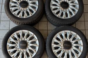 4 cerchi in lega R15 Fiat 500 Restyling+pneumatici