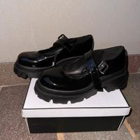 Scarpe nere in vernice platform da donna, 38. Zara