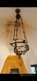 lampadario indiano  con saliscendi. 