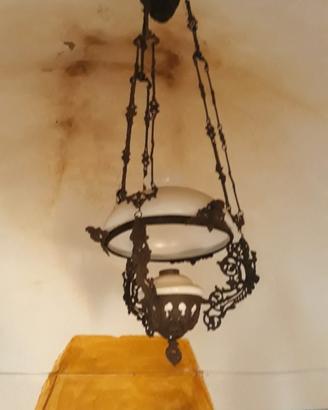 lampadario indiano  con saliscendi. 