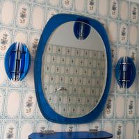 Set accessori bagno Veca in cristallo colorato