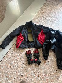 Giubotto moto e guanti