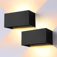 2× ENCOFT Applique LED 24W IP65 Nero 3000K