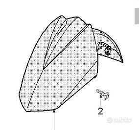 Parafango ant. Peugeot Satz 125 nero