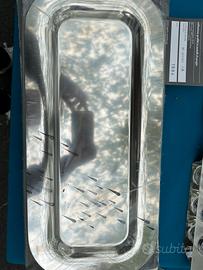 Vassoio Sambonet 1984 acciaio 18/10 con argento