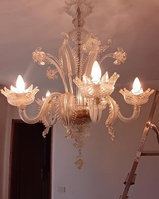 COPPIA DI LAMPADARI MURANO