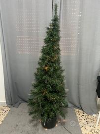 Albero di natale slim con luci integrate 180cm