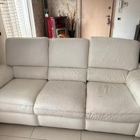 Divano in pelle bianco Chateau d'Ax