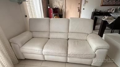 Divano in pelle bianco Chateau d'Ax