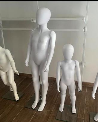 MANICHINI BAMBINI 4 PZ CON BASI IN VETRO E METALLO