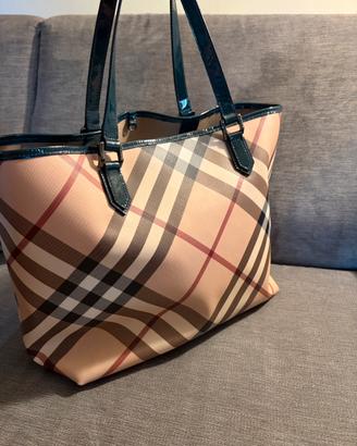 Borsa Burberry Tote Bag Original Check Beige/Verde