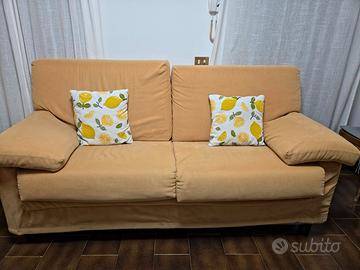 Coppia di divani beige 
