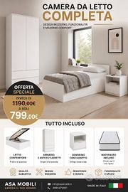 Cameretta completa letto contenitore + materasso