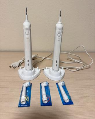 Coppia spazzolini elettrici Oral-B Braun + basi