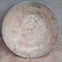 Antico Vassoio-Terracotta Dipinto a Mano-Antichità