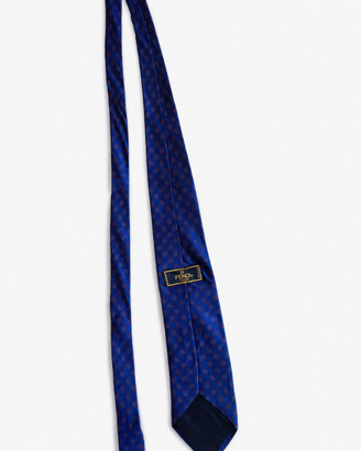 Cravatta Fendi Cravatte vintage 100% pura seta blu