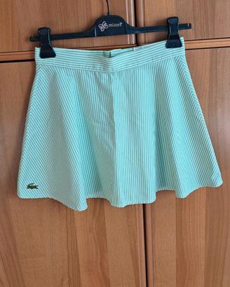 Gonna Tennis Vintage Lacoste - Righe Bianco/Verde