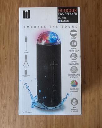 Cassa Bluetooth con luci LED e treppiede