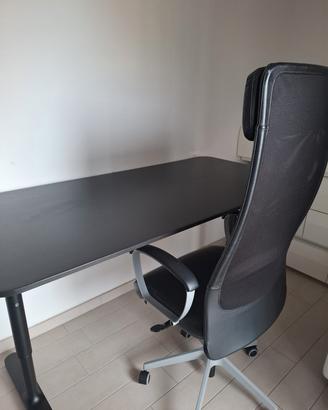 scrivania e sedia da ufficio ikea