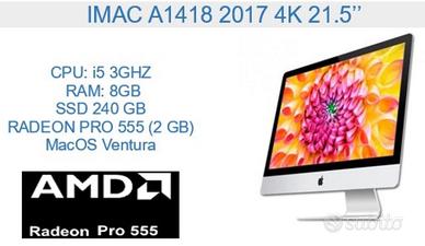 Apple iMac 21,5" 4K 2017 A1418 i5 RAM 8 GB 240GB