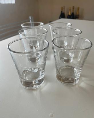 Set 6 bicchieri da liquore/caffe