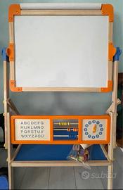 Lavagna in legno didattica bifacciale