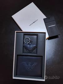cofanetto Armani portafoglio con portachiavi