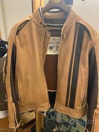Giubbotto moto in vera pelle originale Triumph