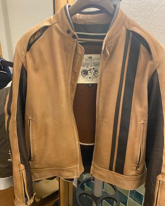 Giubbotto moto in vera pelle originale Triumph
