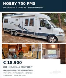 Hobby 750 FMS - Qualità tedesca e comfort