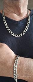 Set Uomo Collana + Bracciale in Acciaio Inox 