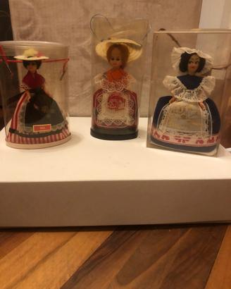 Set 3 bambole da collezione