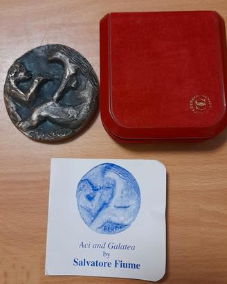 Medaglia bronzo Salvatore Fiume "Aci e Galatea"