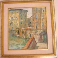 Livorno olio tavola 34x40 canali Landi Giancarlo