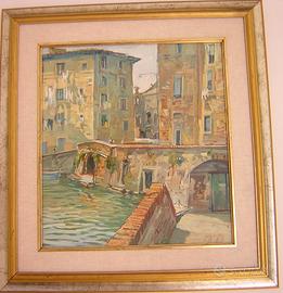 Livorno olio tavola 34x40 canali Landi Giancarlo