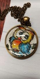 collana con ciondolo gufetto