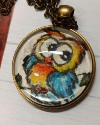 collana con ciondolo gufetto