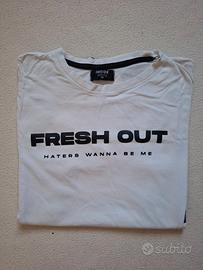 T-shirt Inside Fresh Out bianca mimetica