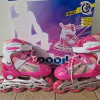 Pattini Rollerblade rosa/fucsia con luci tg.31-34