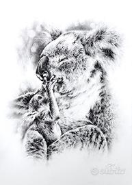 Disegno a carboncino originale - Arte unica