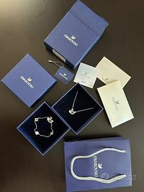 Collana e bracciale abbinasti swarovski