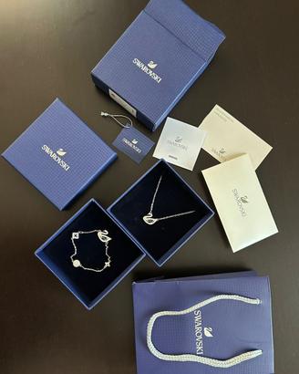 Collana e bracciale abbinasti swarovski